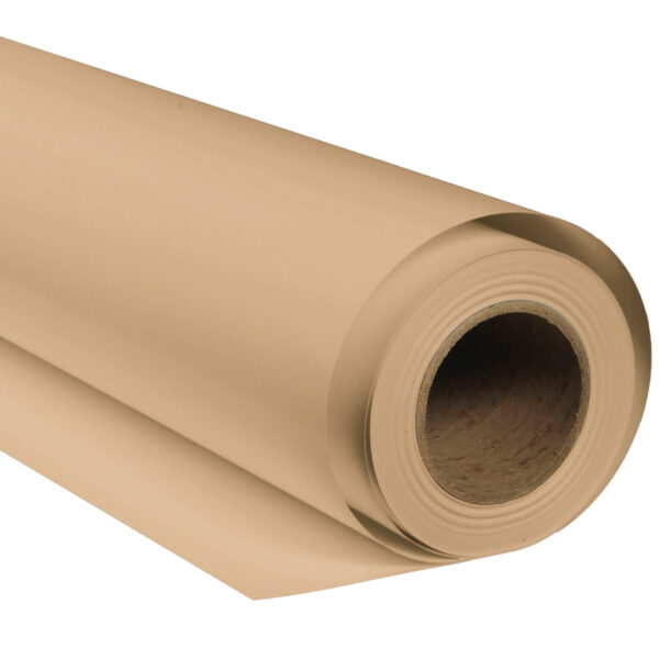 SBP15 Paper Background Roll Beige - Professional photography backdrop for seamless, high-quality beige backgrounds. Available at Cinesouk, Marrakech.
