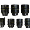 DZOFILM Vespid Prime 7-Lens Set, available in PL or EF mounts, offering cinematic optics with focal lengths from 16mm to 125mm.