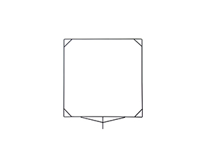 4x4 empty flag frame