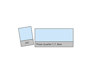 Lee Filter Roll 281 3/4 C.T. Blue (122 x 762cm)