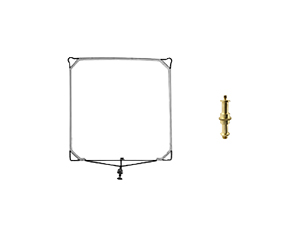 Steel frame empty 4x4’ with 16mm:TV-spigot (120x120cm)